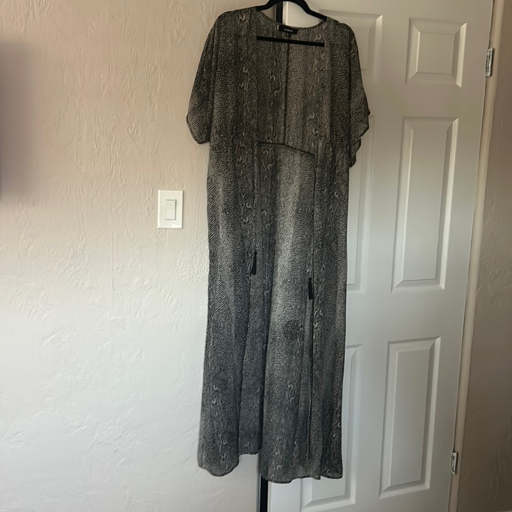 Snakeskin patterned duster